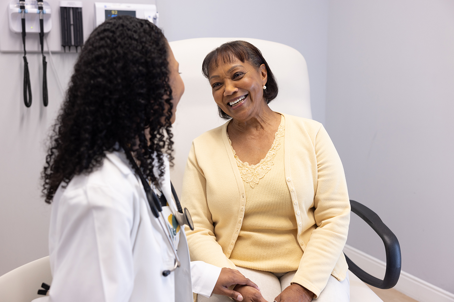 Dr. Beranger with patient