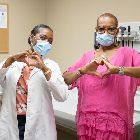 Dr. Hermena Cerphy and Patient