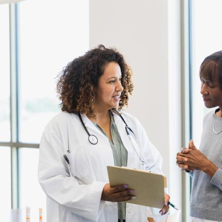 doctor and senior patient