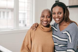 Senior mother and daughter